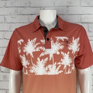 Sunday Crew Golf Polo Men's Medium Polo Short Sleeve Golfing UPF 50 Palms